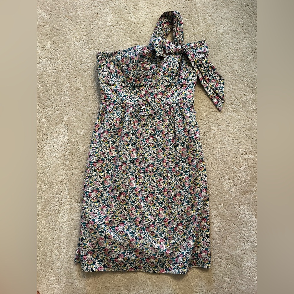 Floral One-Shoulder bow Dress